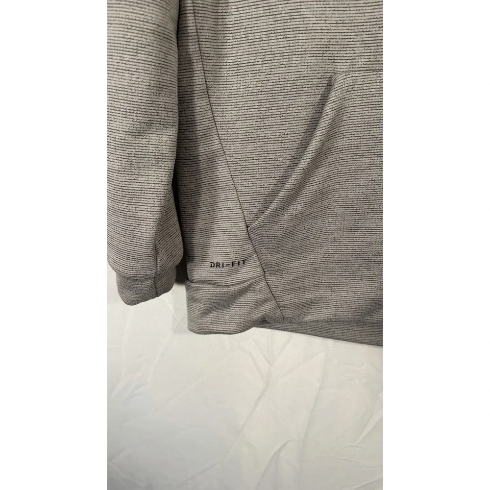 nike dri fit Full Zip Hoodie Heather Knit Training Athletic Sweater Gray Men's M